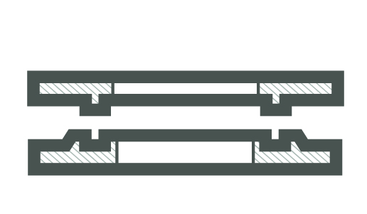 Фланец с поверхностью Шип-паз T&G